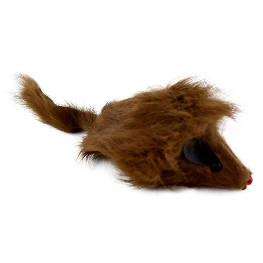 AMAZING PET PRODUCTS Fur Squeaky Mouse, 3"