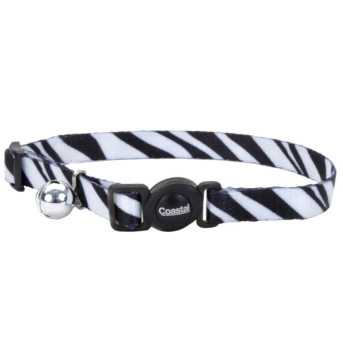 COASTAL SafeCat Fashion Adjustable Breakaway Collar, Zebra