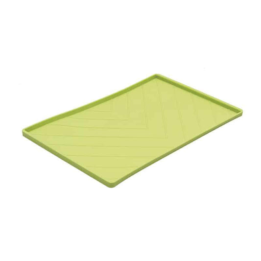 MESSY CATS Silicone Feeding Mat with Metal Rods, green