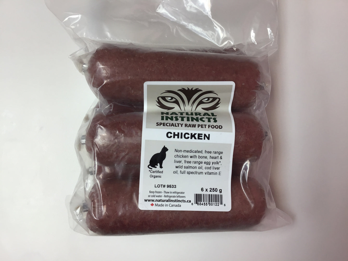 NATURAL INSTINCTS Bulk Raw Chicken Non-Medicated, 6 x 250g