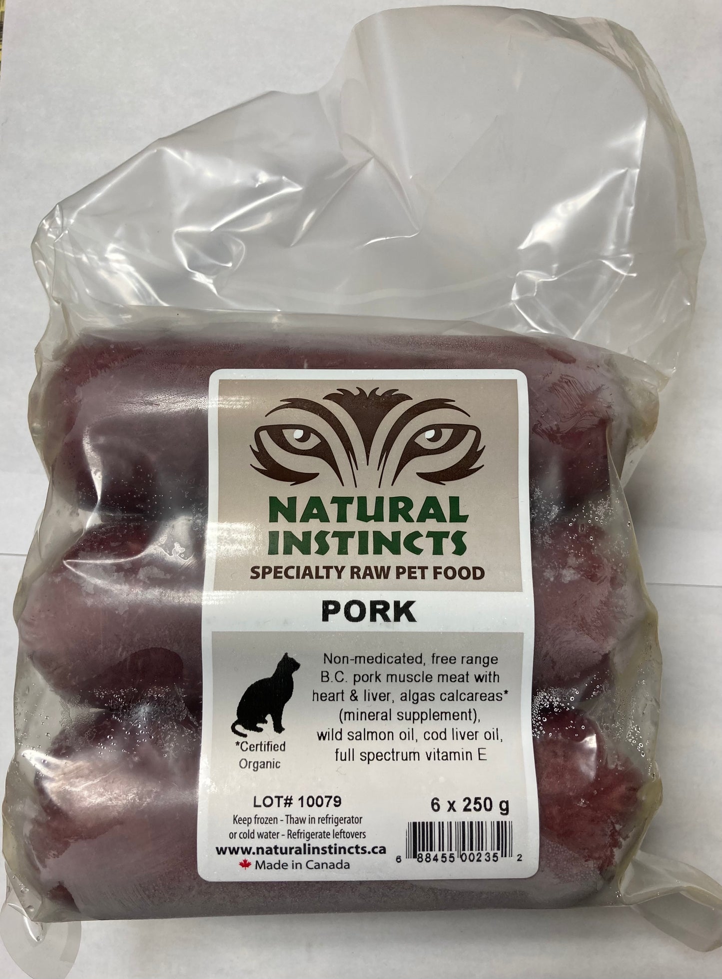 NATURAL INSTINCTS Bulk Raw Pork, 6 x 250g