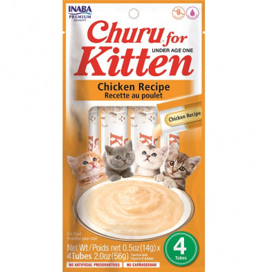 INABA Churu Kitten Puree 4pk, Chicken