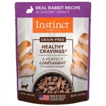 INSTINCT Healthy Cravings: Real Rabbit in Gravy Pouch, 85g (3oz)