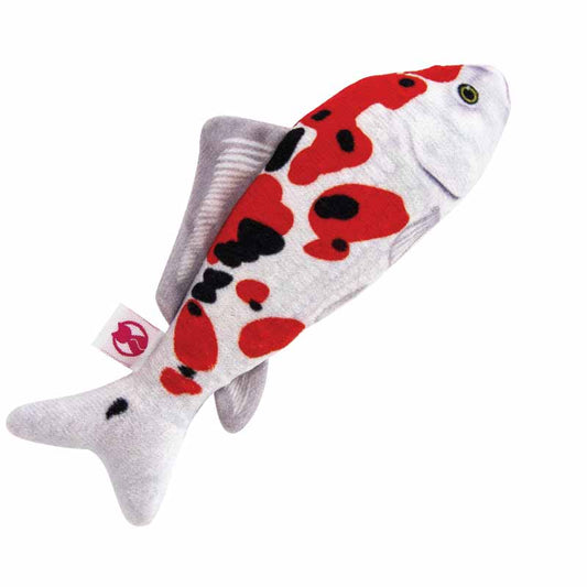 NATURAL CAT TOY Silver Vine Japanese Koi Cuddle Fish, 16cm