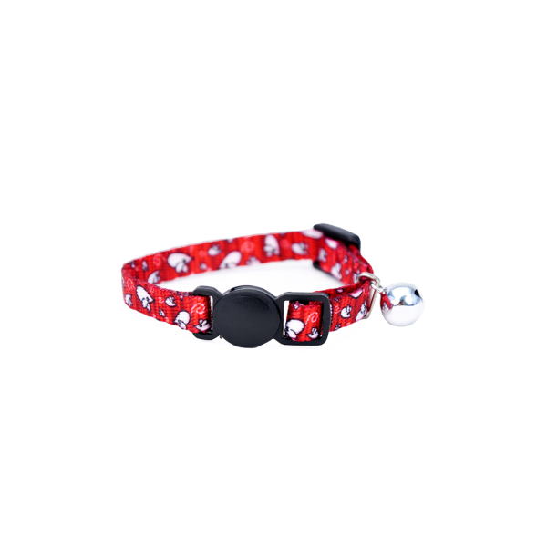 COASTAL Li'l Pals Adjustable Breakaway Kitten Collar, Red w/Mice