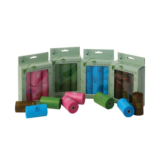 ONE FOR PETS Degradable Waste Bags Pink, 6pk