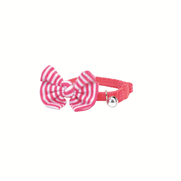 COASTAL Li'l Pals Elastic Kitten Safety Collar, Pink Bow