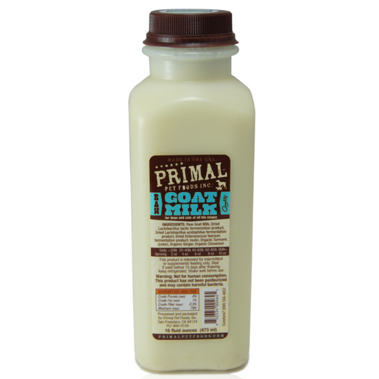 PRIMAL Frozen Raw Goat's Milk, 473ml (16oz)