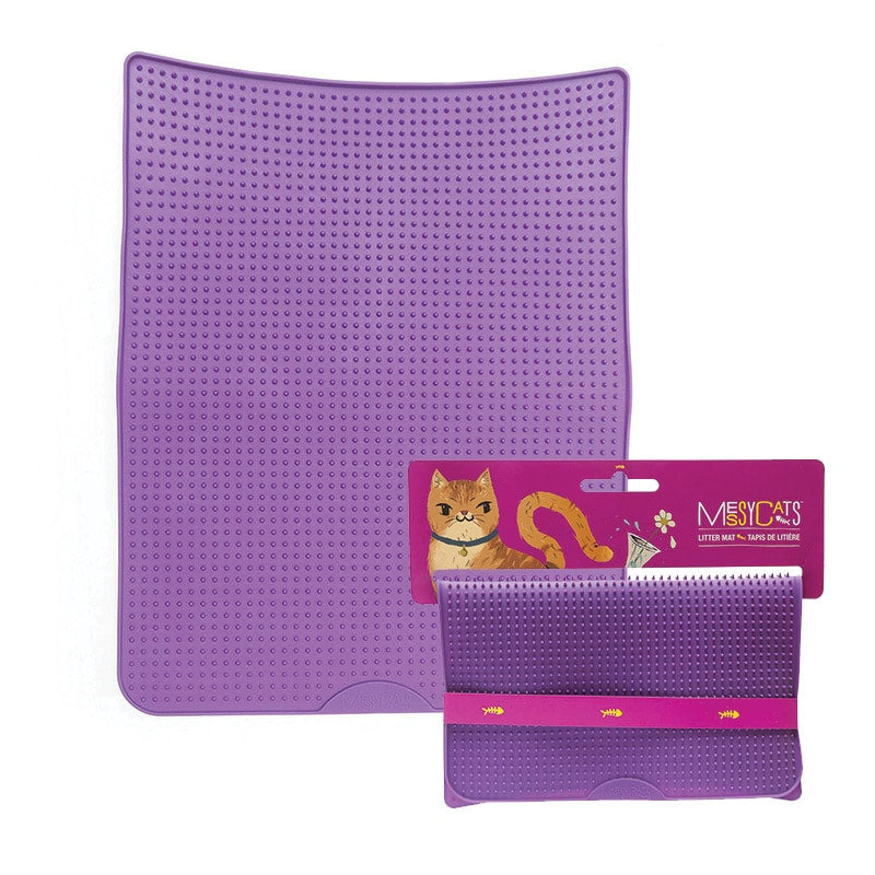 MESSY CATS Litter Mat, purple