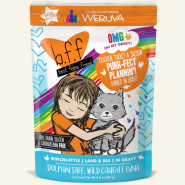 B.F.F. Purr-Fect Plannin'! Minced Chicken, Turkey and Salmon Dinner in Gravy Pouch, 80g (2.8oz)