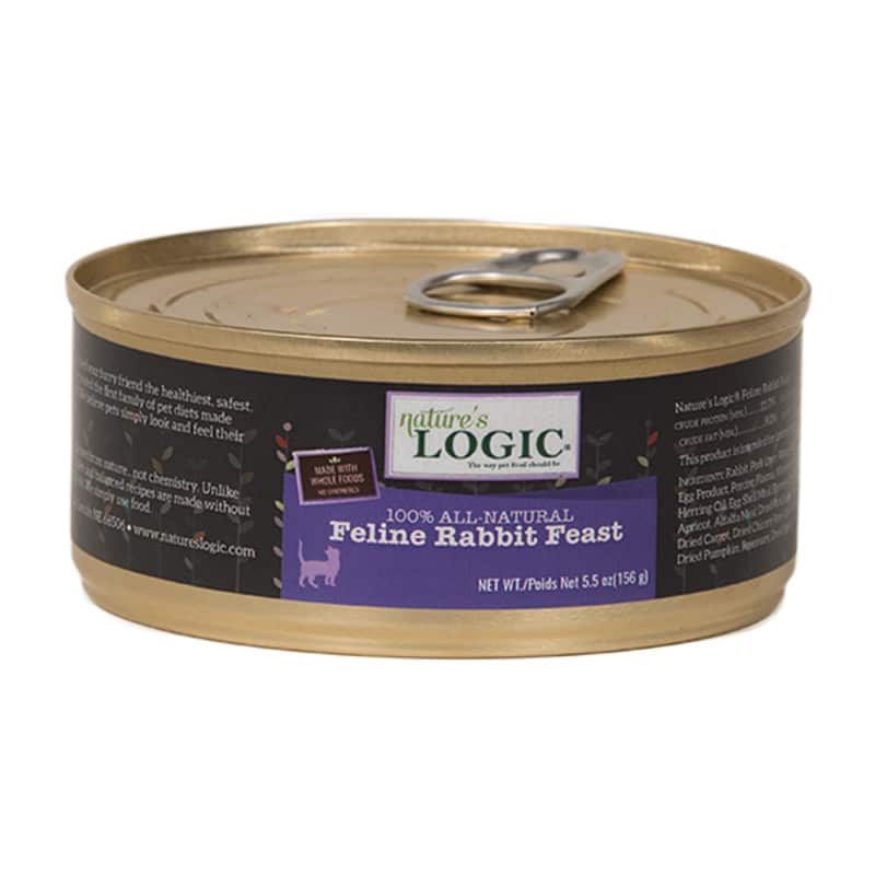 NATURE'S LOGIC Feline Rabbit Feast Pâté, 156g (5.5oz)