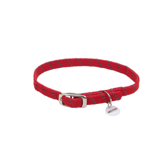 COASTAL ElastaCat Reflective Safety Stretch Collar, red
