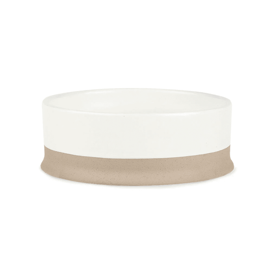 SCRUFFS Scandi Ceramic Water Bowl, Cream
