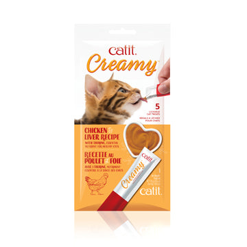 CATIT Creamy Lickable Treats, Chicken & Liver 5-Pack