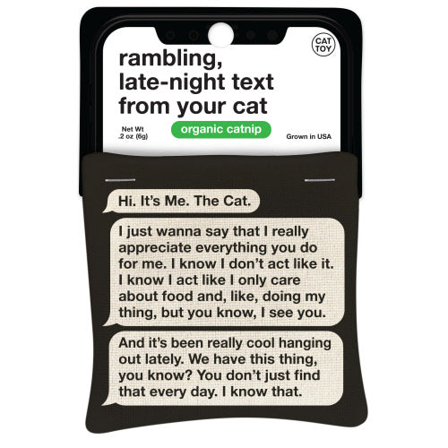 BLUE Q Rambling Text Catnip Toy