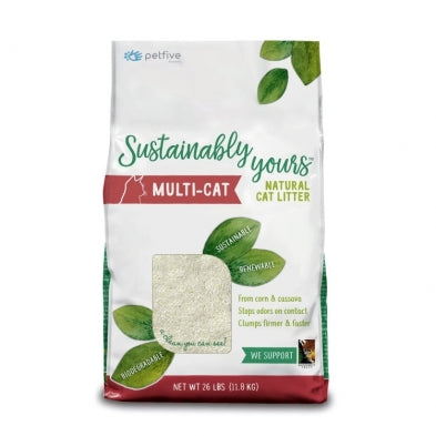 SUSTAINABLY YOURS Multi-Cat Litter, 26lb