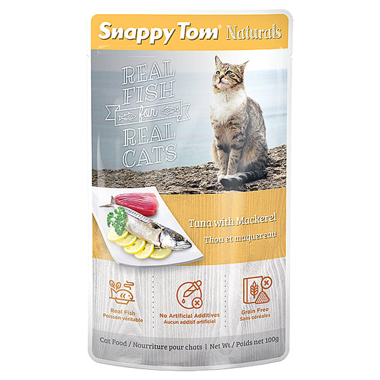 SNAPPY TOM Naturals Tuna & Mackerel, 100g (3.5oz)