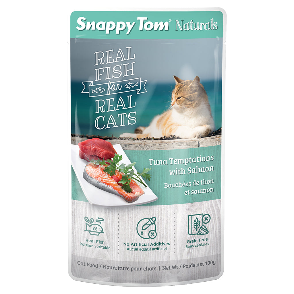 SNAPPY TOM Naturals Tuna Temptations w/Salmon, 100g (3.5oz)